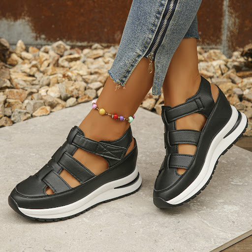 Title 3, Summer Wedge Baotou Hollow Womens Breathable S...