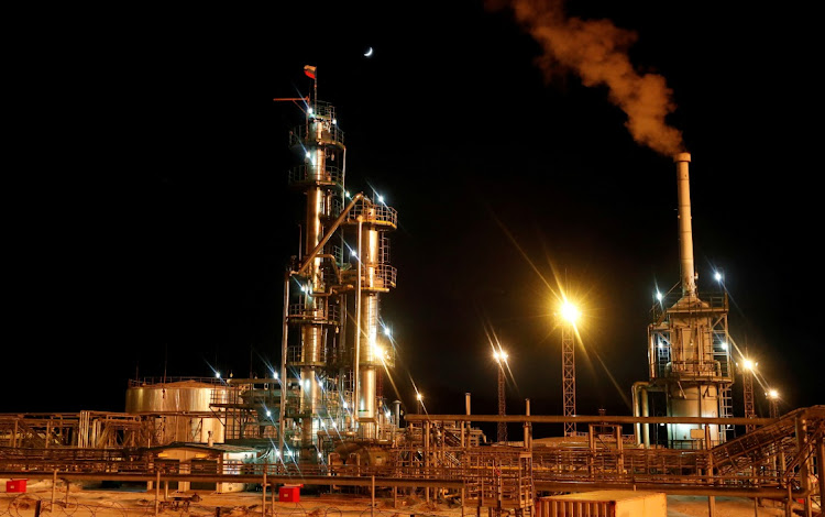 A Russian state flag flies on the top of a diesel plant in Irkutsk region, Russia, March 10 2019. Picture: VASILY FEDOSENKO/REUTERS