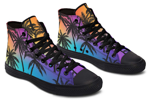 Title 4, Bedrukte Hoge Canvas Schoenen voor Koppels Unie...