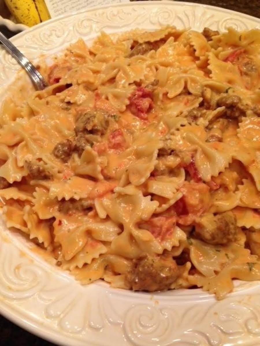 Bowtie Pasta With Italian Sausage And Cream Sauce Recipe | Just A Pinch
