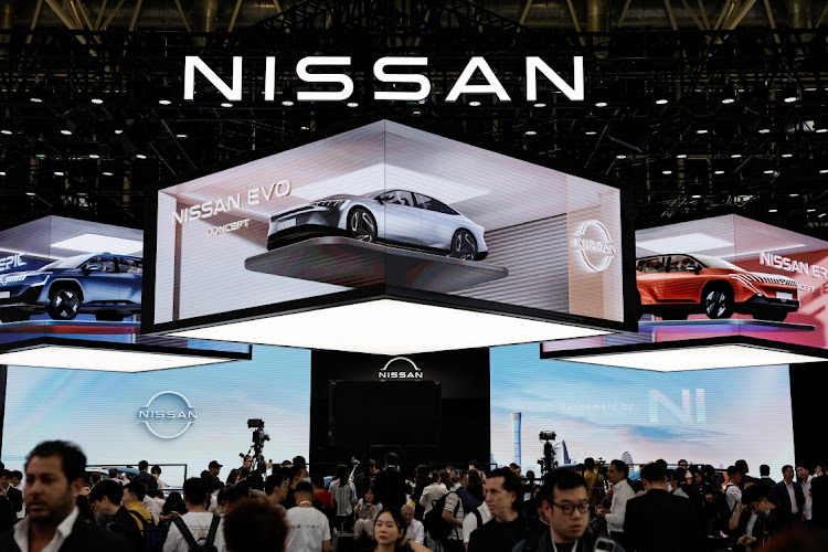 A general view of the Nissan booth at the Beijing International Automotive Exhibition, or Auto China 2024, in Beijing, China, on April 25, 2024. Picture: REUTERS/TINGSHU WANG