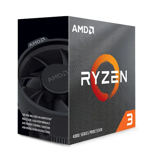 CPU AMD Ryzen 3 4100 BOX (4C/8T, 3.8GHz up to 4.0GHz, 6MB, 65W, socket AM4, Wraith Stealth cooler)