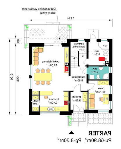 BW-27 wariant 1 - Rzut parteru