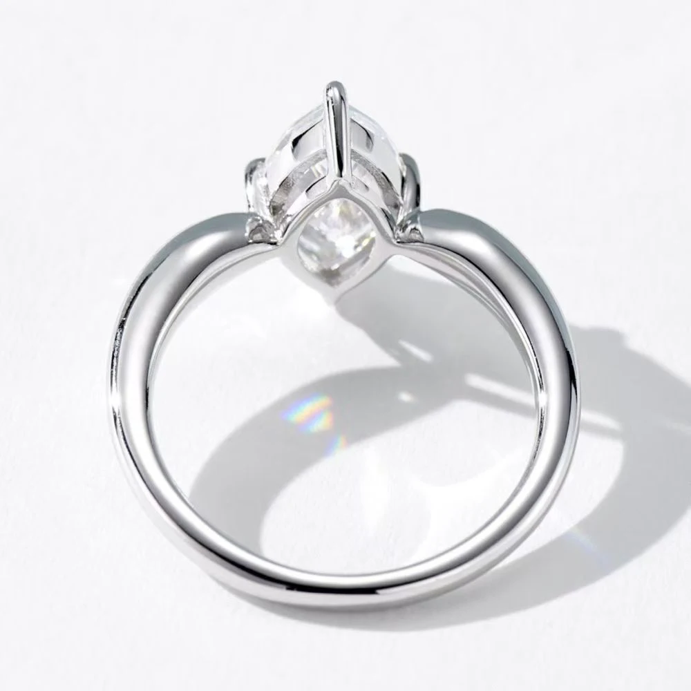 Title 2, Eenvoudige Twin Half Diamond Opening Ringparen ...