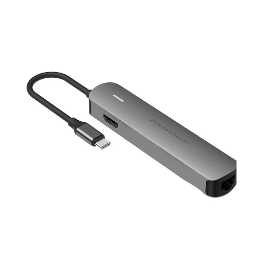 Bộ chia/ Hub HyperDrive 4K HDMI 6-in-1 USB-C Hub-HD233B (Xám)