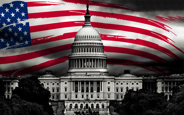 USA Flag Capitol Full HD