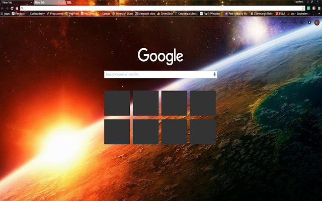 Space Sunrise chrome extension