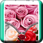 Pink Rose Zipper Lock Apk