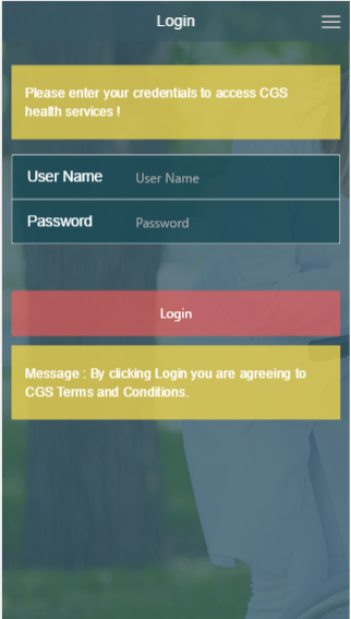 CGS HealthCare Screen 1