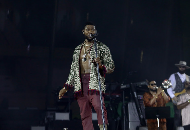 R&B legend Usher performs at Global Citizen Festival at the Black Star Square in Accra, Ghana Picture: Masi Losi