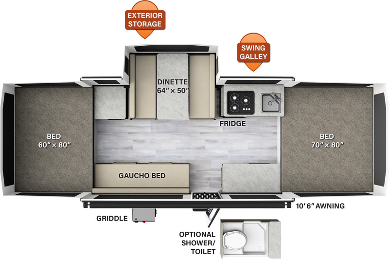 Flagstaff Tent 228D Floorplan