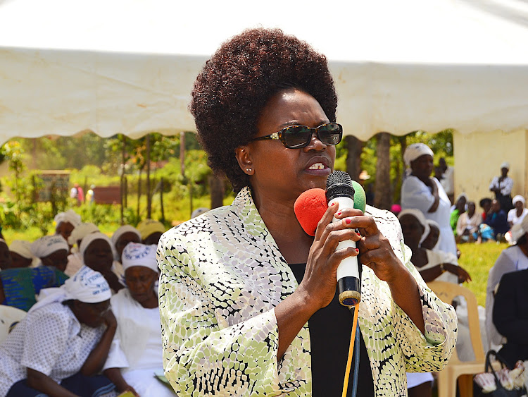 Vihiga Woman Representative Beatrice Adagala in Vihiga