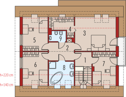 Pablo II G1 MULTI-COMFORT - Rzut poddasza