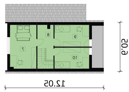 Ka81 T - Rzut poddasza