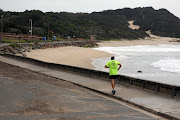 East London beaches were deserted on  New Year's Day.