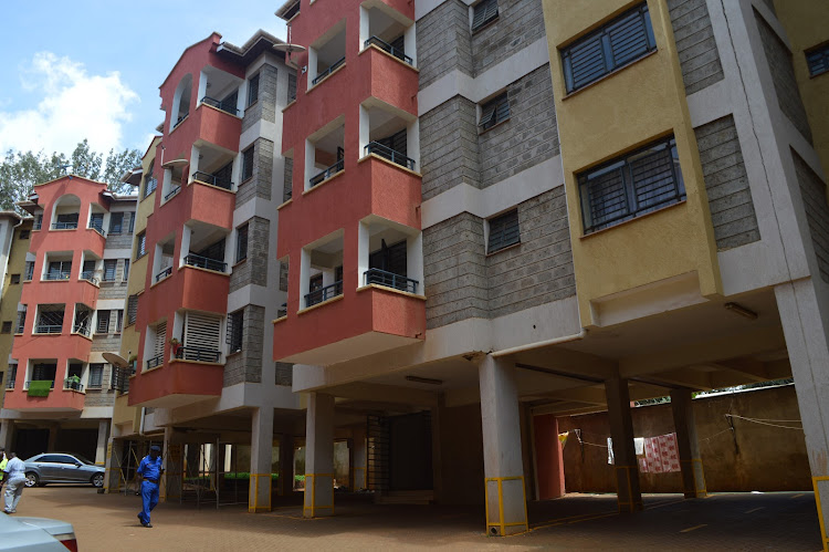 The sinking building in Thindigua village, Kiambu town