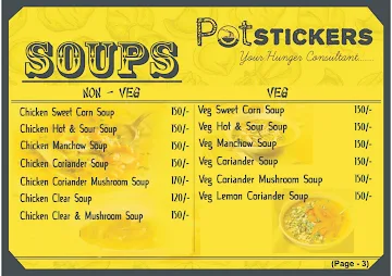 Potstickers menu 