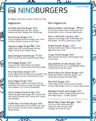 Nino Burgers menu 3