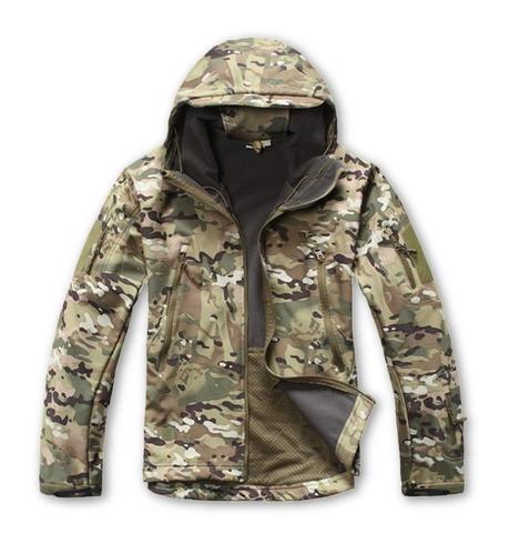 Title 4, TAD Shark Skin Soft Shell camouflage hooded fle...