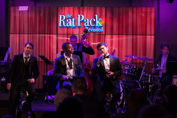 Three talented singers perform in "The Rat Pack Revisited," one of the shows aboard Viking Star. 