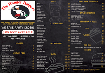 The Hunger Helpers menu 