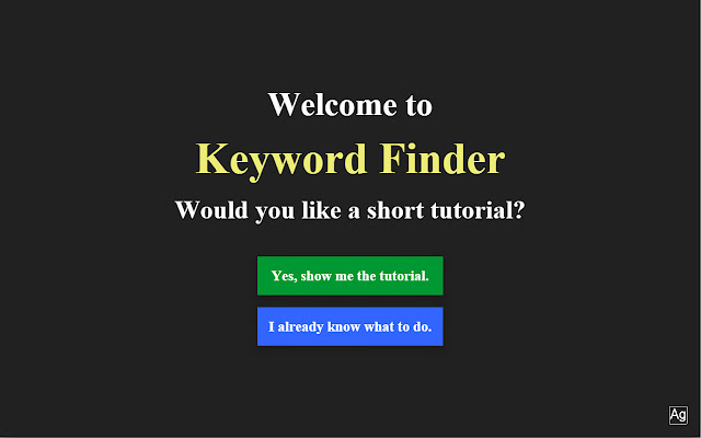 Keyword Finder chrome extension