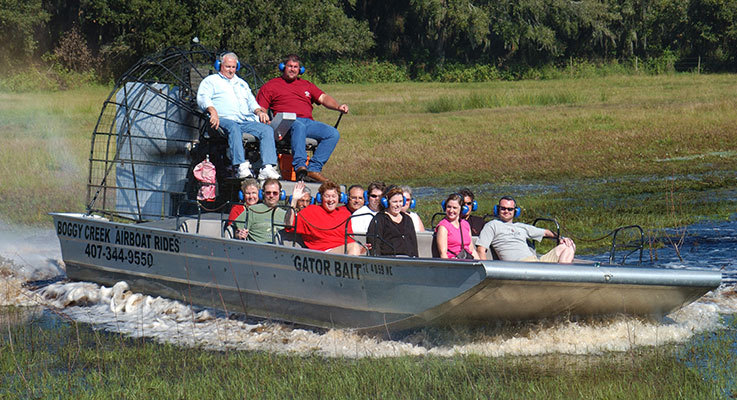 An airboat tour in the Florida Everglades