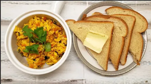 Exotic Vegetable Paneer Burji With 2 Brown Bread