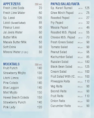 Blueberry Restaurant menu 1