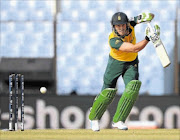 IN A SPIN: South Africa batsman Faf du Plessis   Photo: Prakash SINGH/  AFP PHOTO VIA GALLO  Images