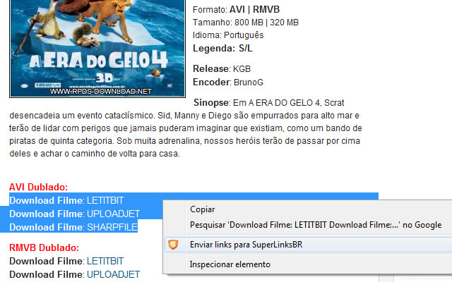 Plugin para downloads com SuperLinksBR Preview image 0