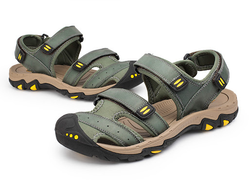 Title 4, Mens Genuine Leather Beach Shoes Breathable Ca...