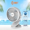 Quạt Sạc Tích Điện Mini Kẹp Bàn Comet Crf0705 5W Đế Kẹp Xe Đẩy Hoặc Để Bàn Xoay 360 Độ