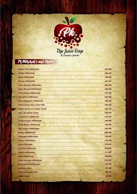 PK The Juice Time & Snack Center menu 1