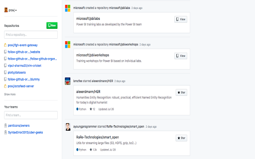 Follow GitHub Organization