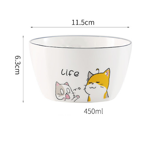 Title 3, North Cat Ceramic Bowl for Home, a cute noodle ...