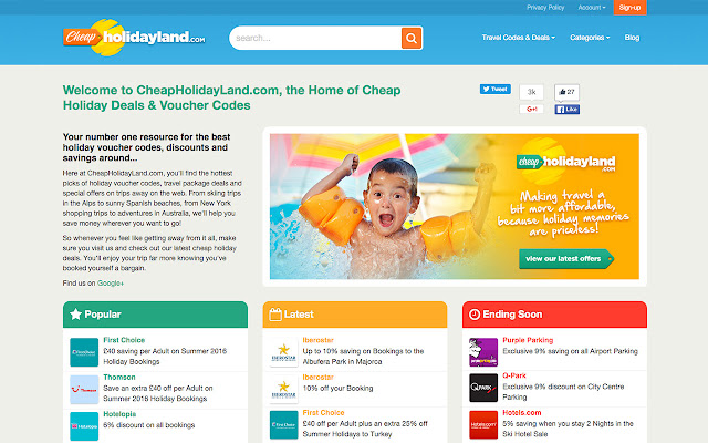 CheapHolidayLand chrome extension