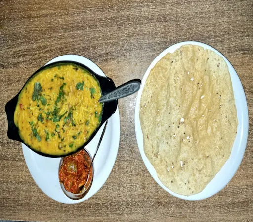 Dal Khichdi With Papad