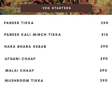 Biryani Workshop menu 