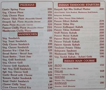 Deepak menu 