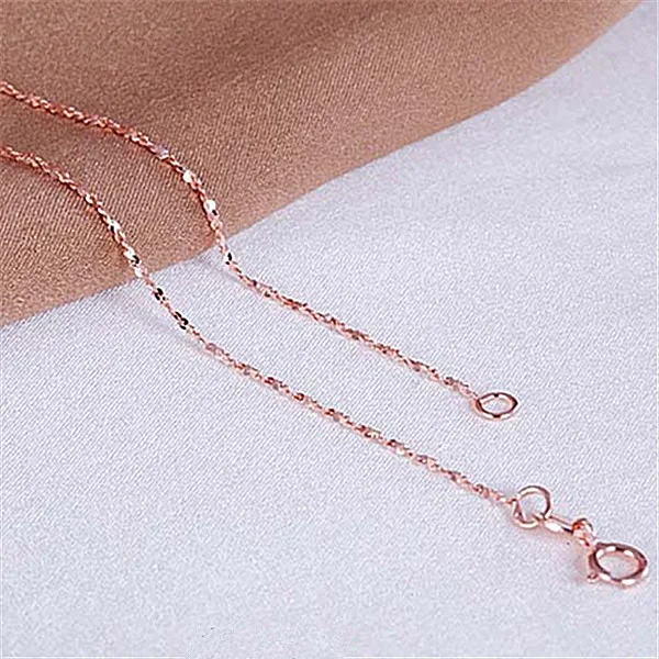 Corrente feminina coreana em ouro rosa, modelo snake bone. Adicione um toque de sofisticação ao seu visual com esta corrente elegante e moderna.