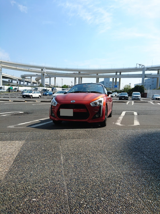 コペンのドライブ・大黒パーキング・オレンジ・空いてる時間にドライブ・コロナウイルスに負けるなに関するカスタム事例の投稿画像1枚目