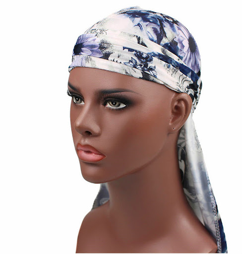 Title 13, High Elastic Print Long Tail Pirate Hat Men Wom...