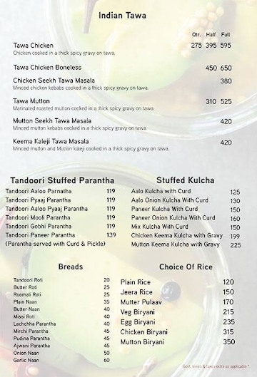 Palette Nation menu 