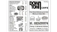 Down Town Cafe menu 1