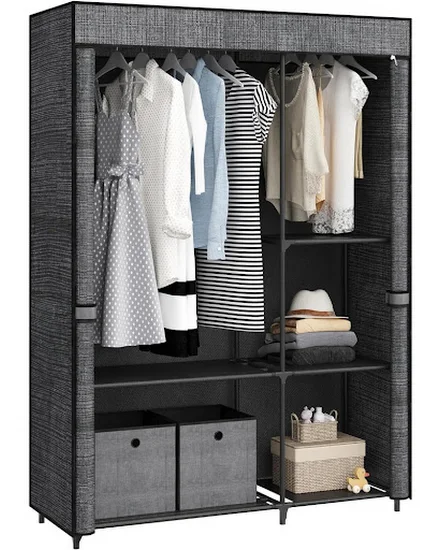 47.6-in Closet Wardrobe, Portable Closet for Bedroom, 2 C... - 3