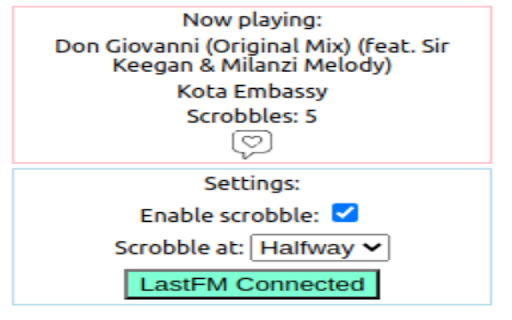 Chrome Youtube music Lastfm Scrobbler