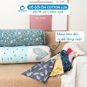 Vỏ Gối Ôm Kéo Khóa Cotton Hàn Dreamhomebedding Áo Gối Ôm Khóa Kéo Bo Tròn 2 Đầu Size 35X100Cm Vừa Ruột Ôm 35X100