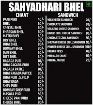 Sahyadhari Bhel menu 1