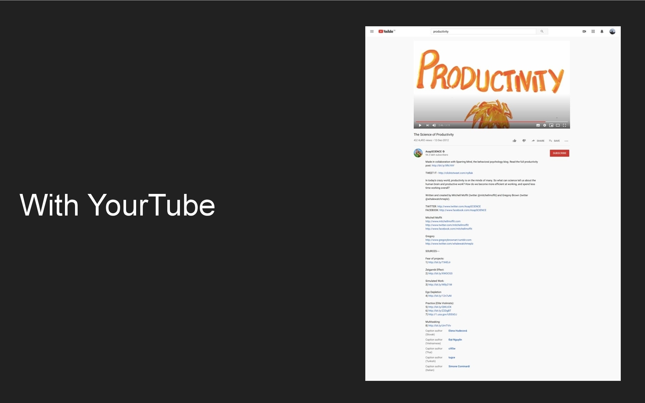 YourTube - Make Youtube Productive Preview image 1